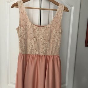 Lace and Pink satin dress